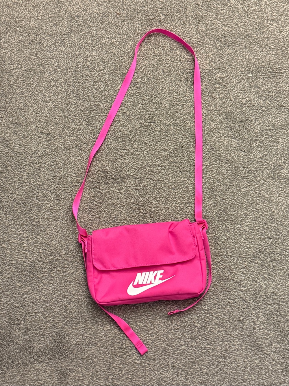 Nike Hot Pink Crossbody Bag with White Logo